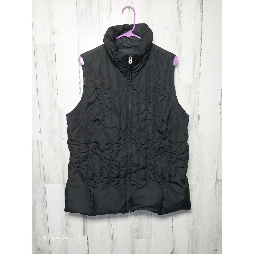 Lane Bryant Quilted Puffer Vest Womens Size 14/16 Full Zip Outdoor Hiking Top